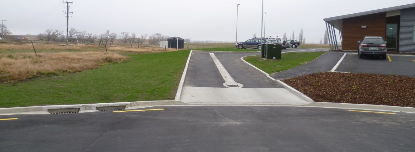 Concrete kerbs in Central Otago