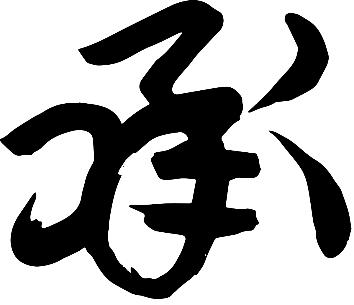 Chinese character for Listen