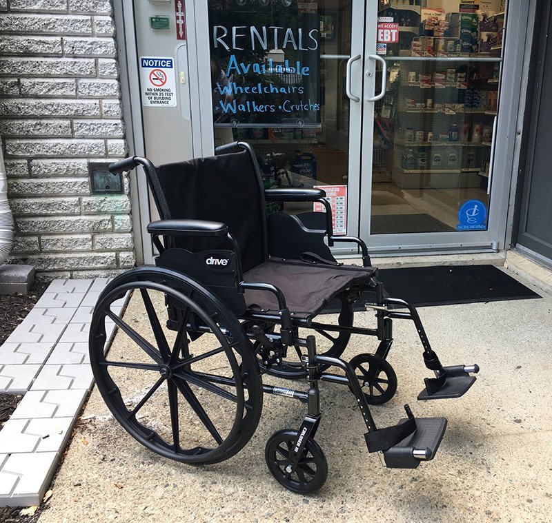 Wheelchair available for mobility equipment rental