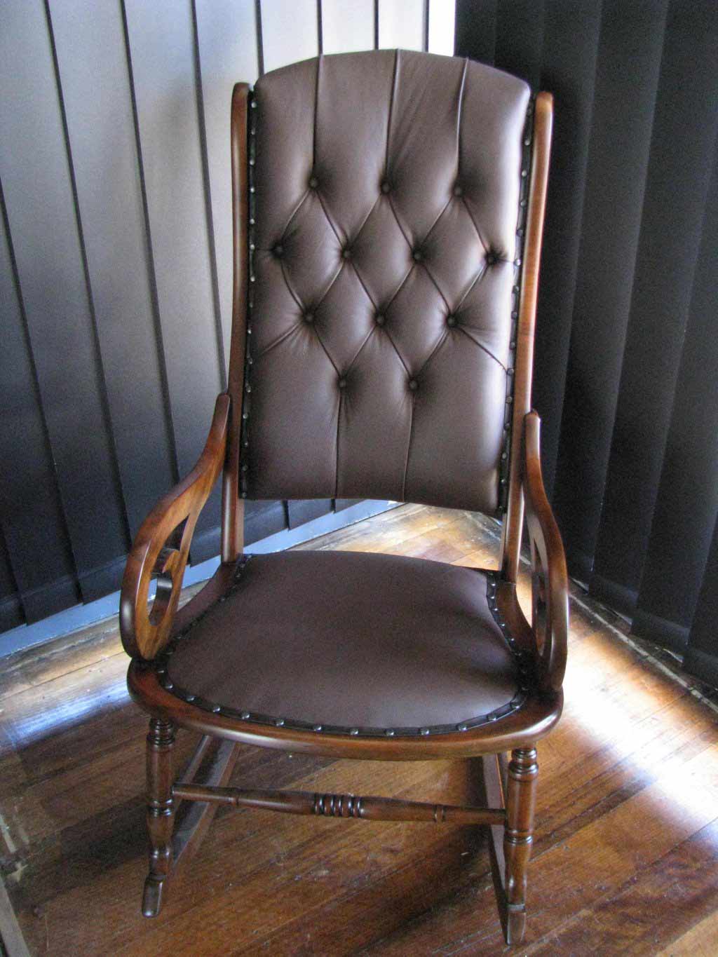 brown leather chair