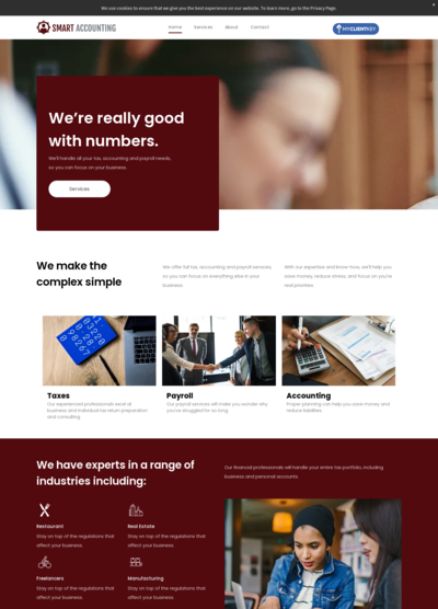 My Client Key We're Great with Numbers - Maroon Template