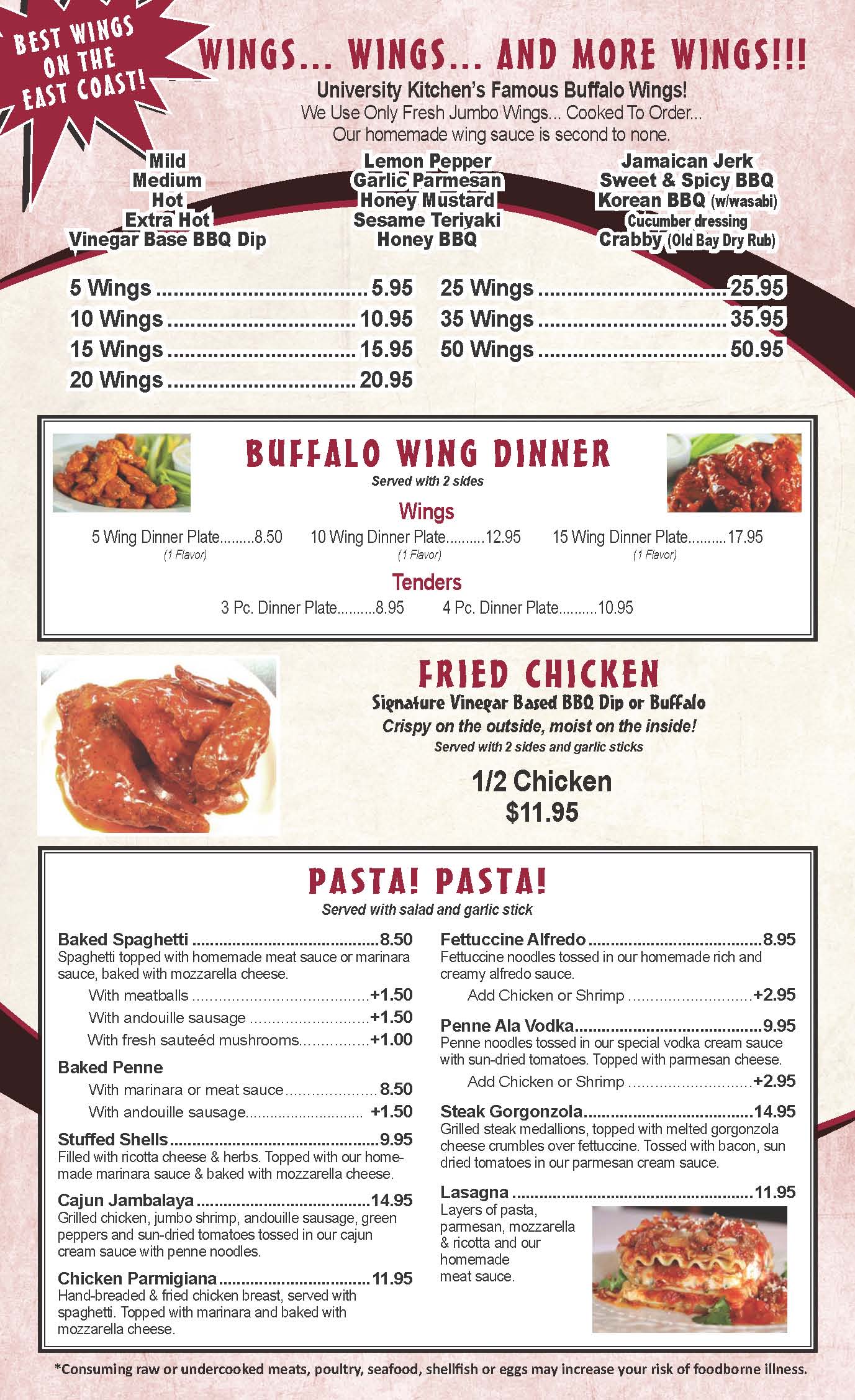 University Kitchen High Point, NC Menu