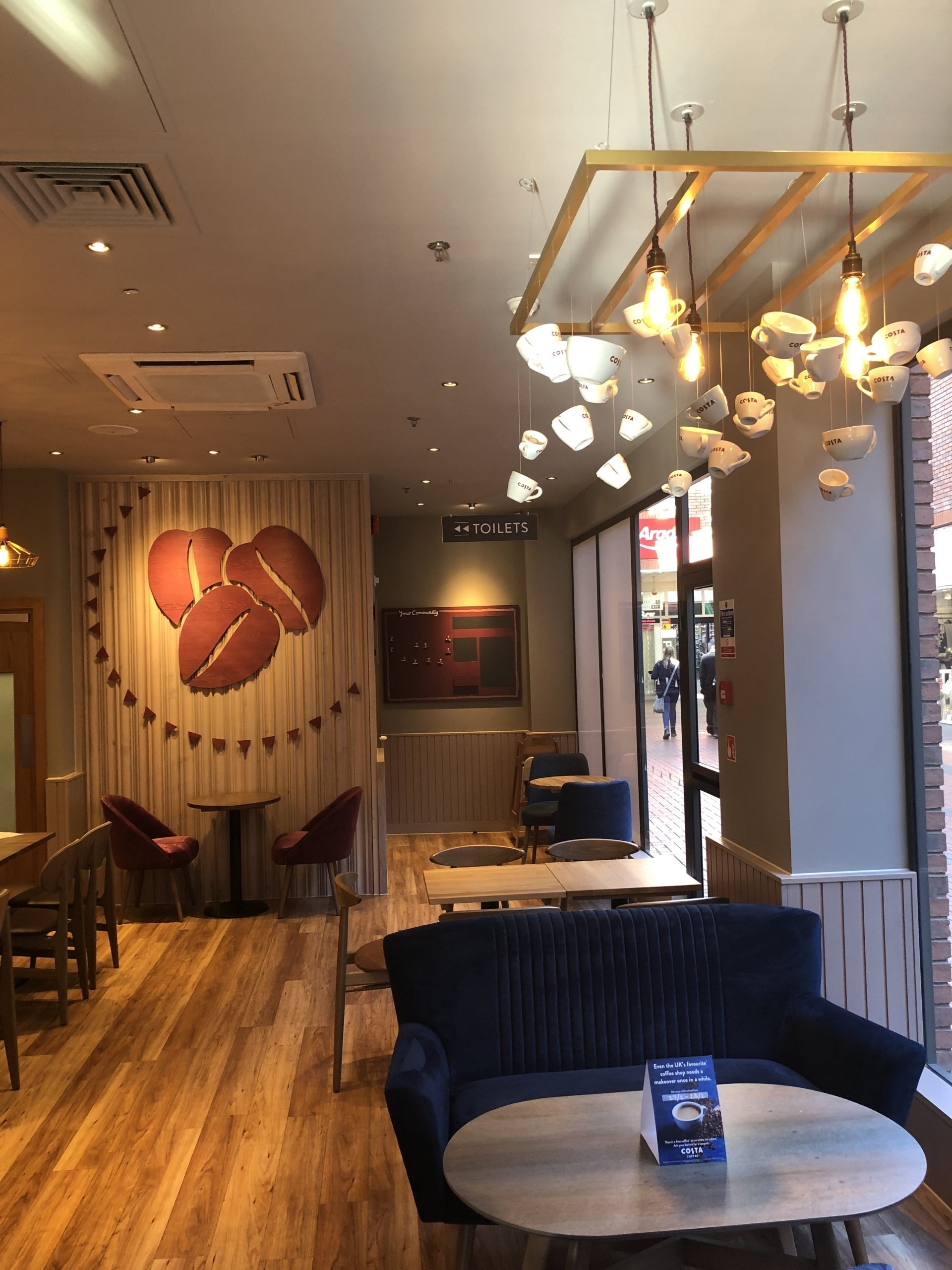 Costa coffee shop fit out B3 Shopfitting Ltd