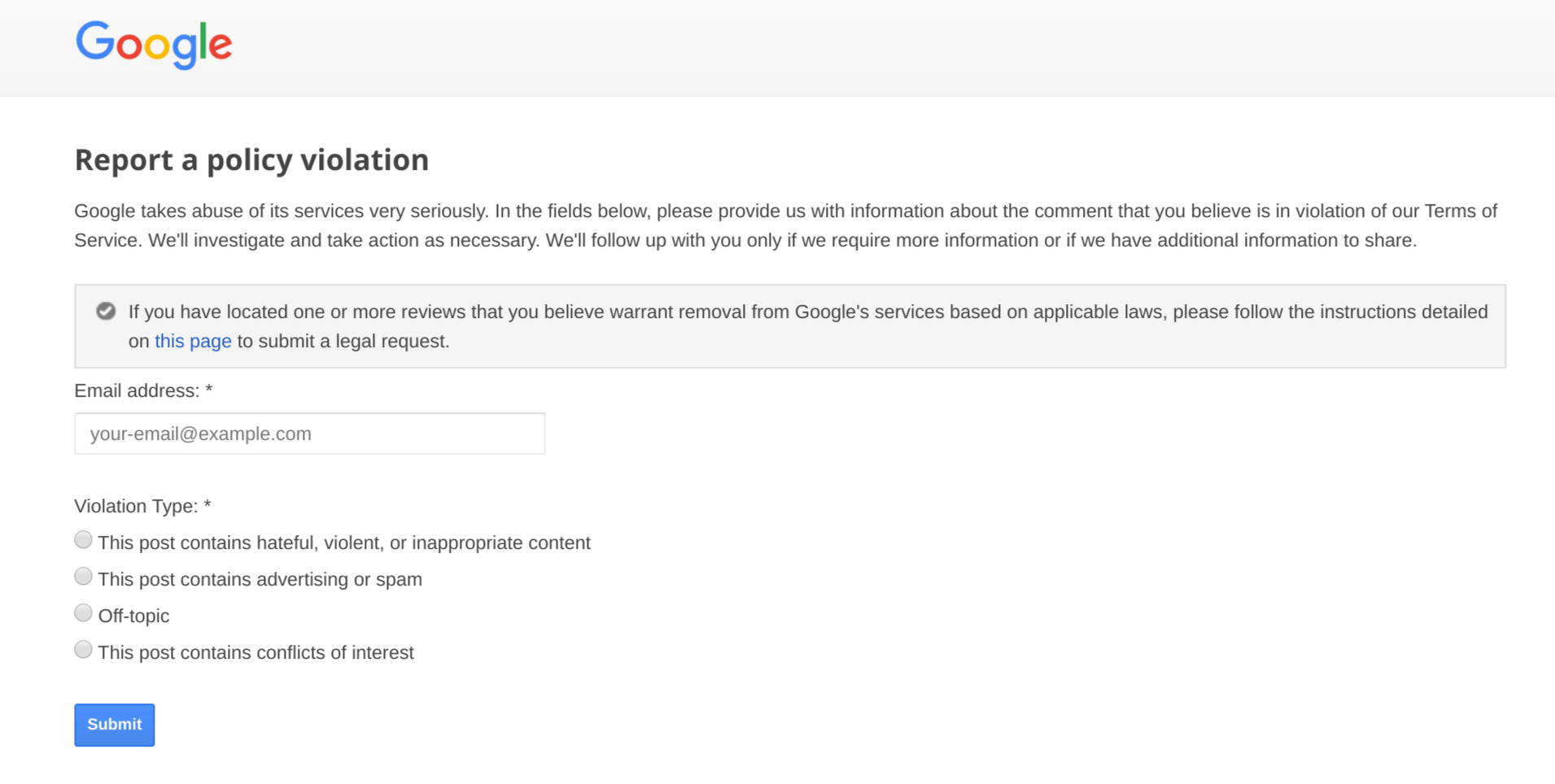 How to remove bad reviews from google