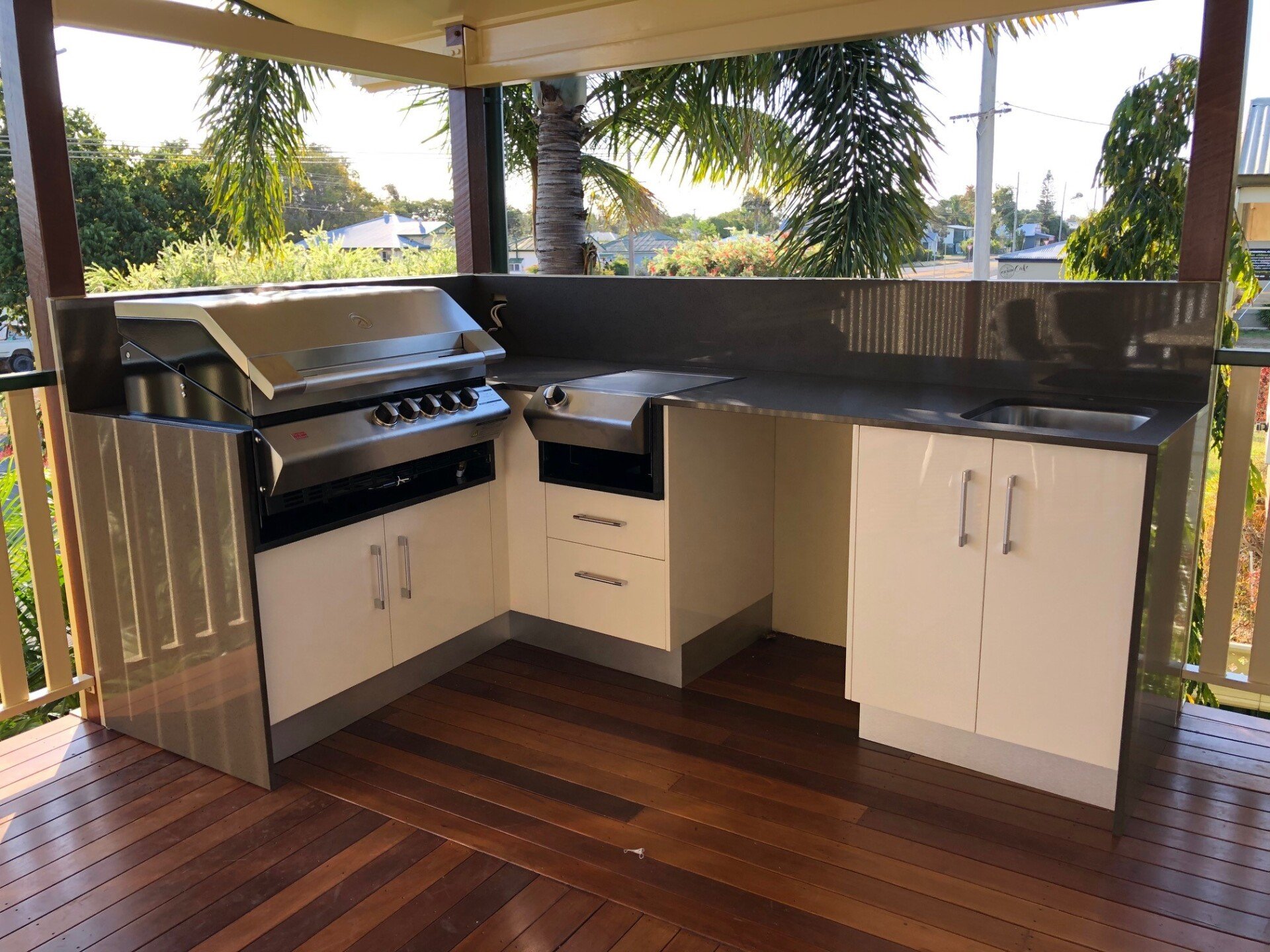 Kitchens Rockhampton Olive & White