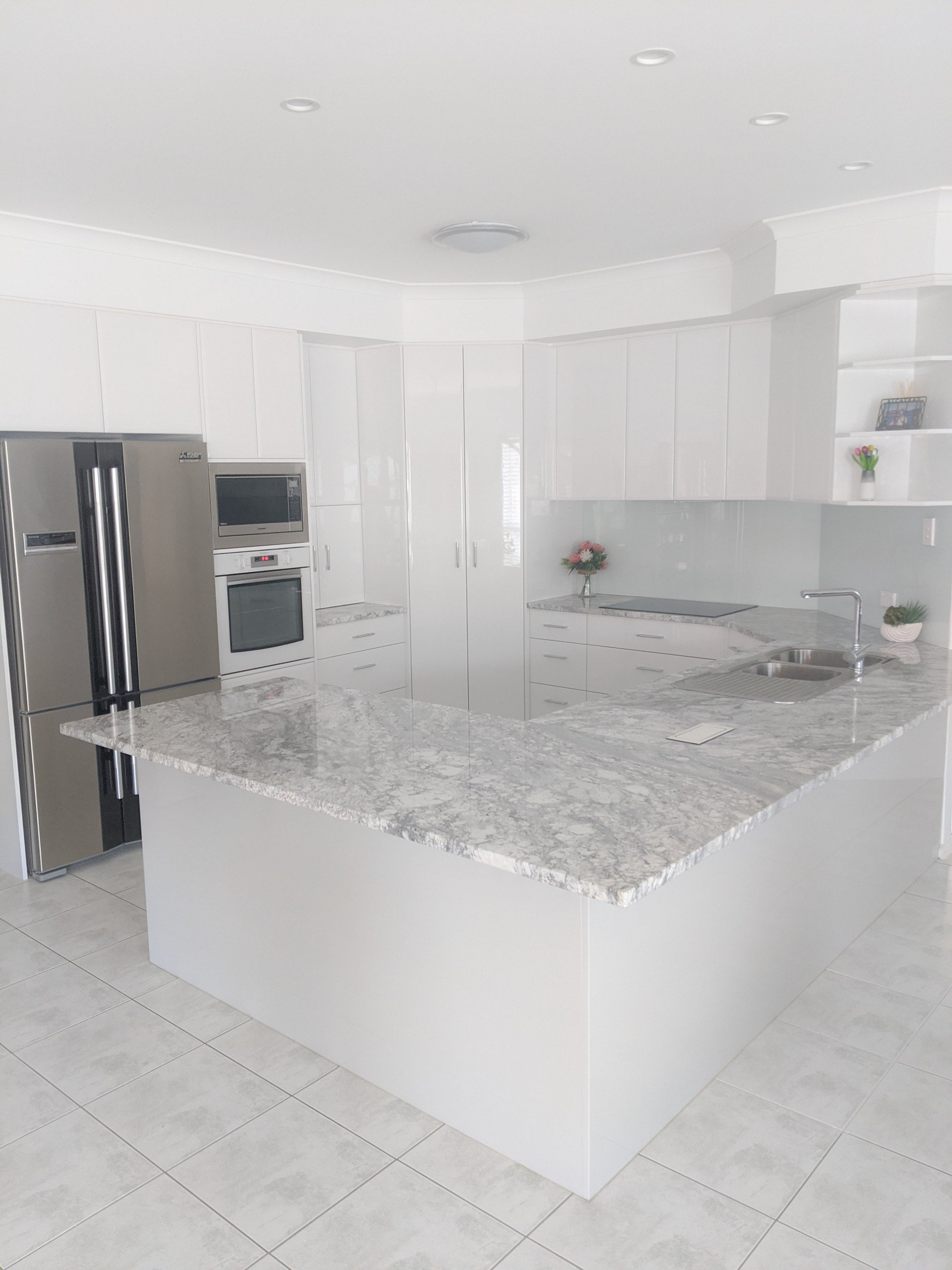 Kitchens Rockhampton Olive & White