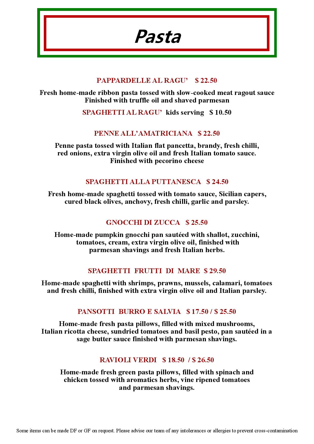 Pasta Gusto Italiano