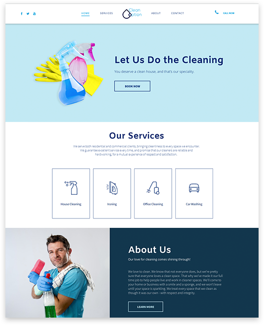 Cleaning Service Website builder Cleaning Service responsive template