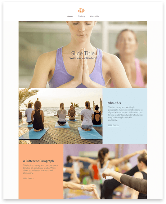 Yoga Website builder Yoga responsive template