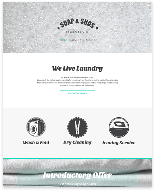 Soap & Suds Website builder Soap & Suds responsive template