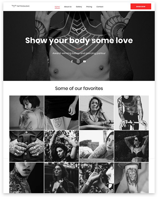 Tattoo Studio Website builder Tattoo Studio responsive template