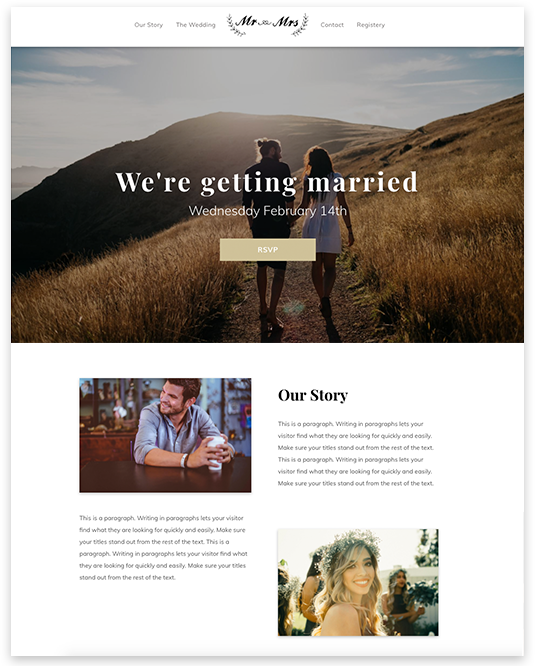 Wedding Website builder Wedding responsive template