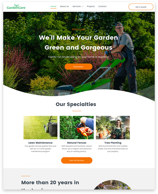 Landscaping Website Design & SEO