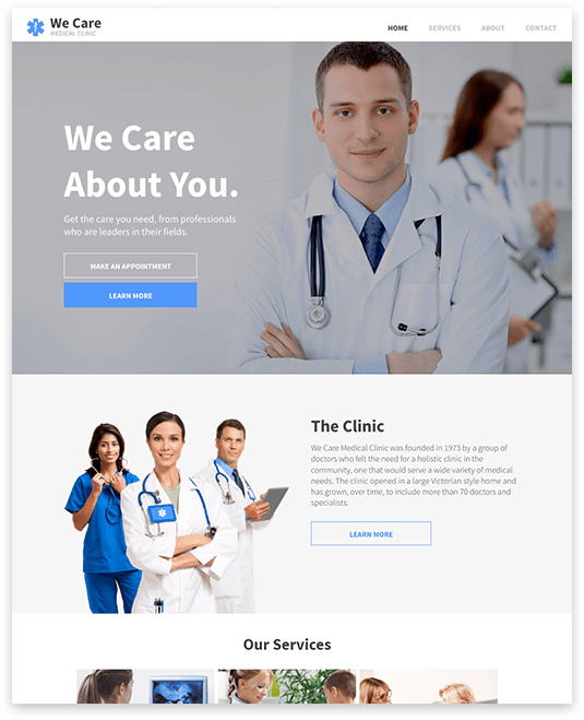 Medical Clinic Website builder Medical Clinic responsive template