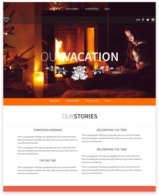 Vacation Website builder Vacation responsive template