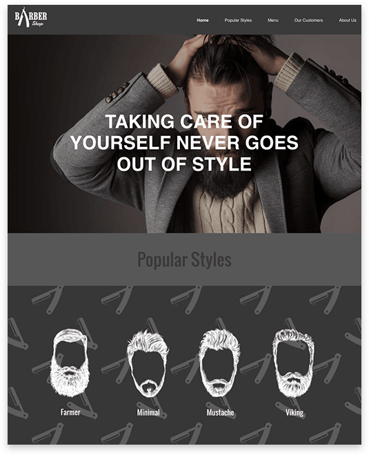 Barber Shop Website builder Barber Shop responsive template