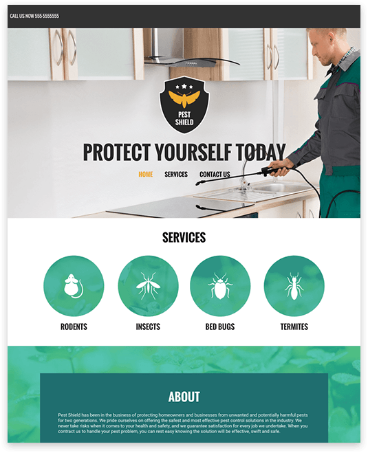 Pest Control Website builder Pest Control responsive template