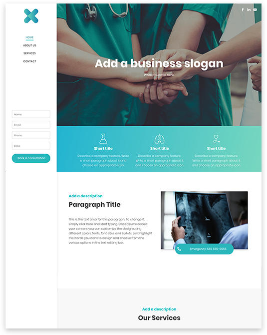 General Clinic Website builder General Clinic responsive template