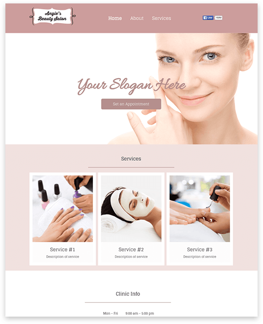 Beautician Website builder Beautician responsive template