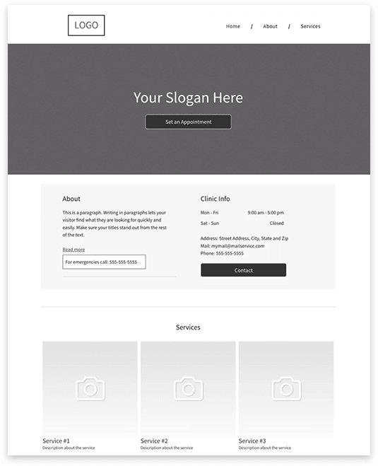 Blank Services Website builder Blank Services responsive template