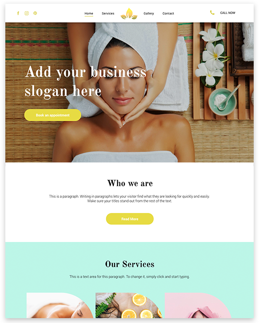 Spa Website builder Spa responsive template