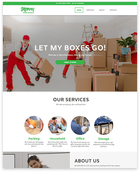 Moving Company Website builder Moving Company responsive template