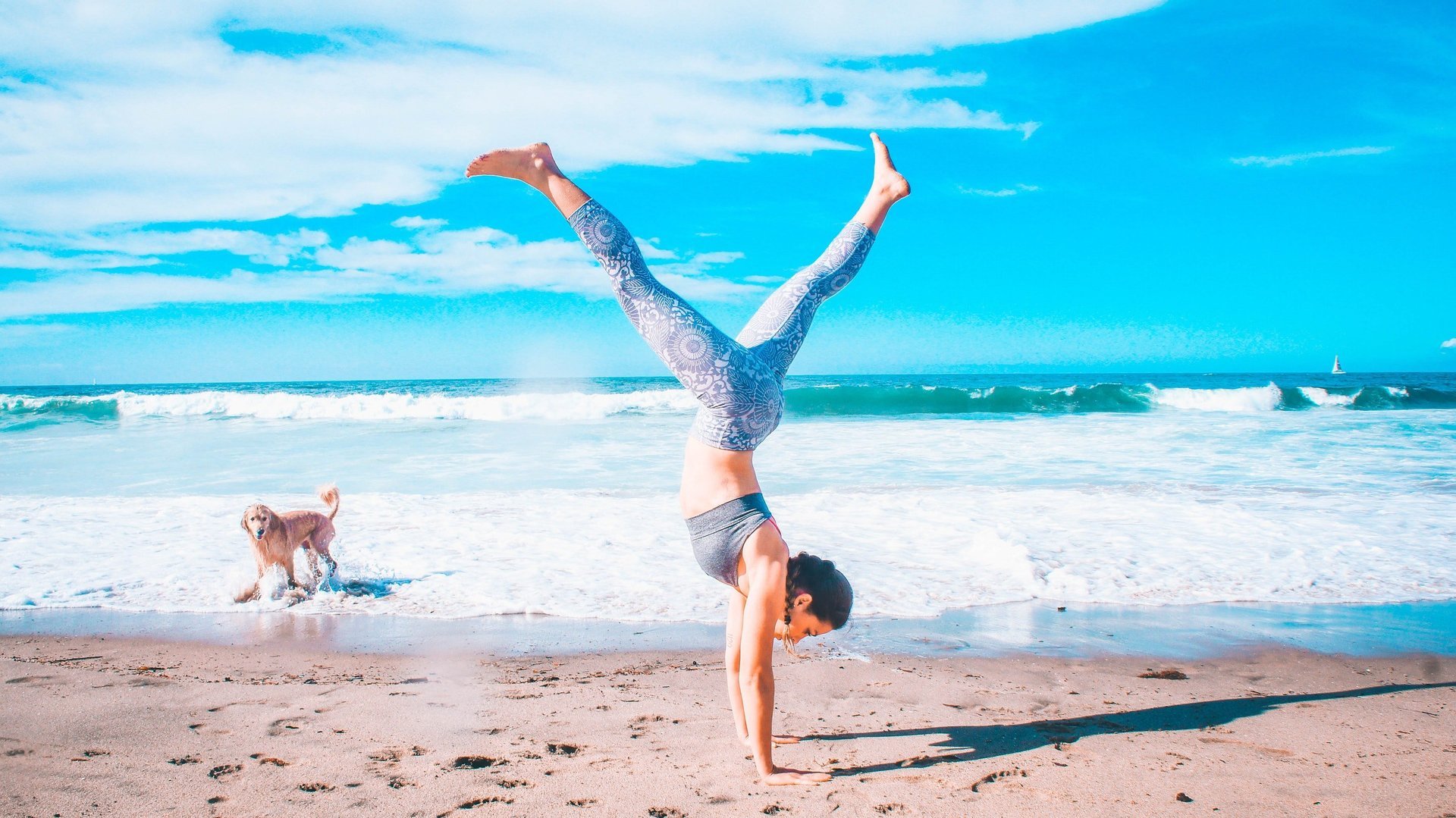 Beach yoga